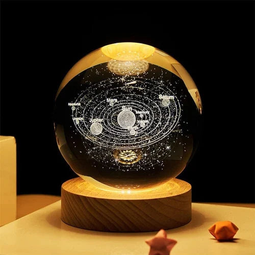 SOLAR SYSTEM 3D CRYSTAL BALL LAMP