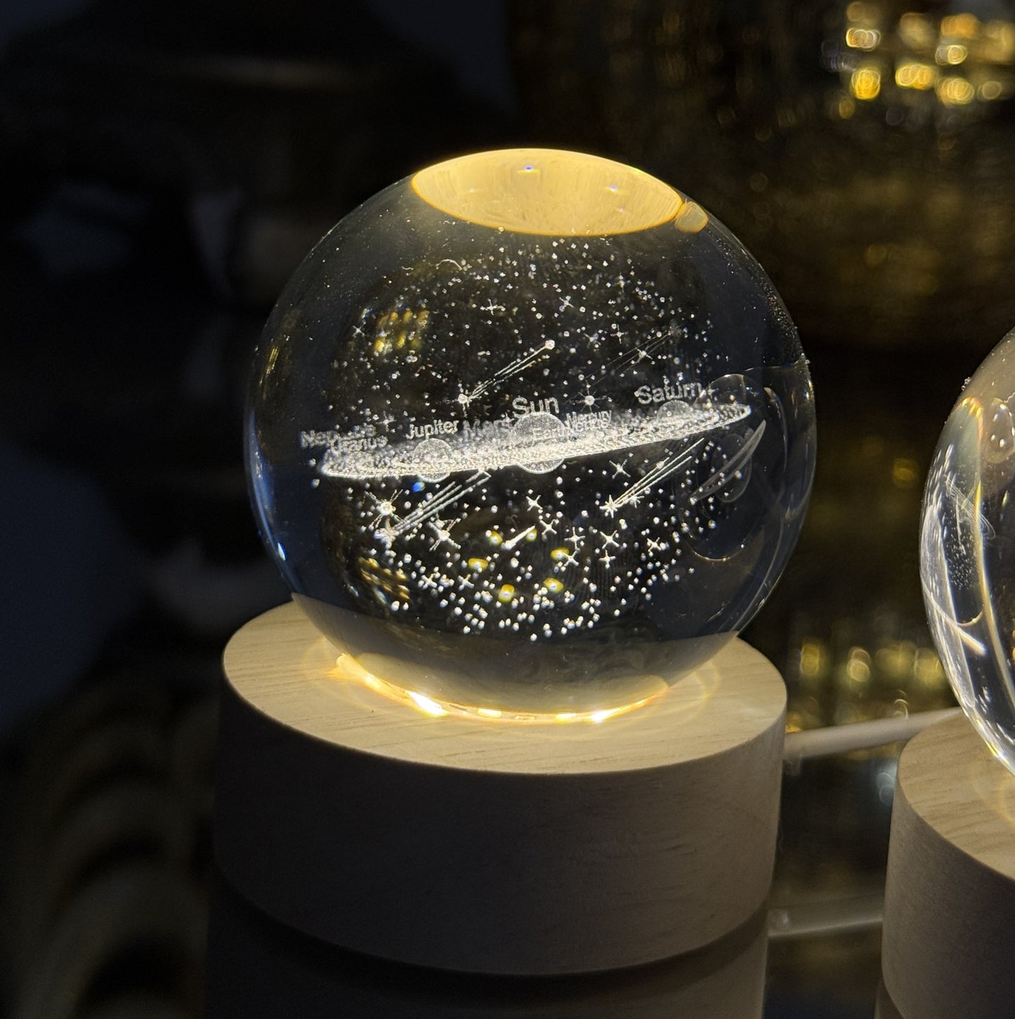 SOLAR SYSTEM 3D CRYSTAL BALL LAMP