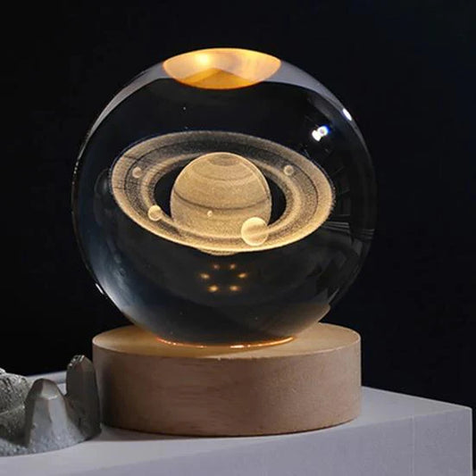 SATURN CRYSTAL LAMP