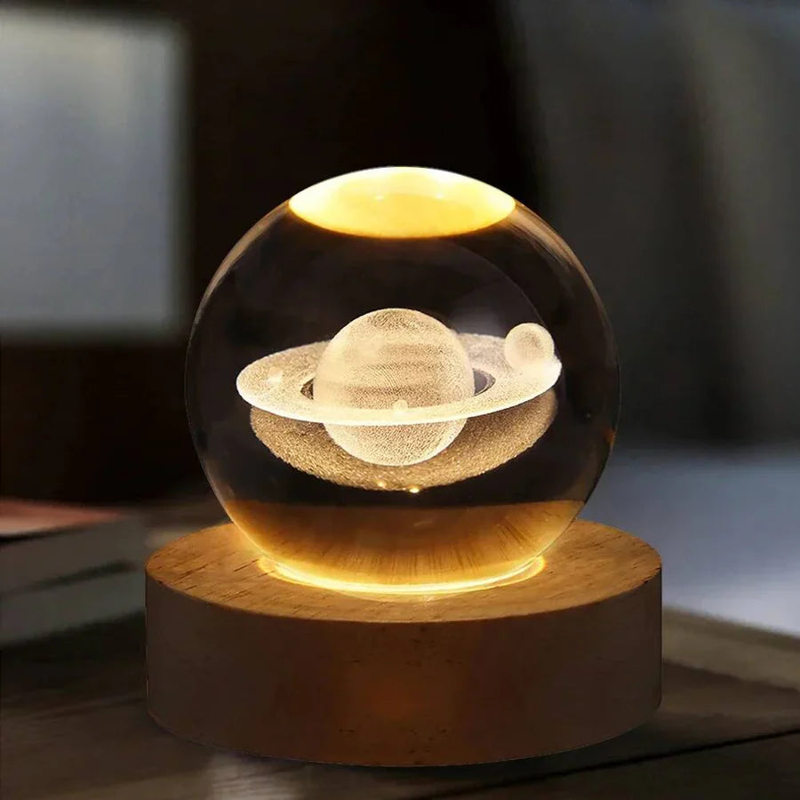 SATURN CRYSTAL LAMP