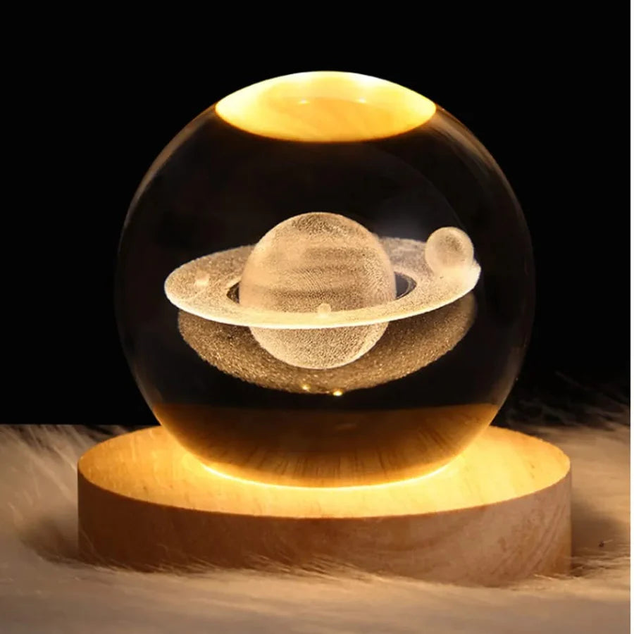 SATURN CRYSTAL LAMP