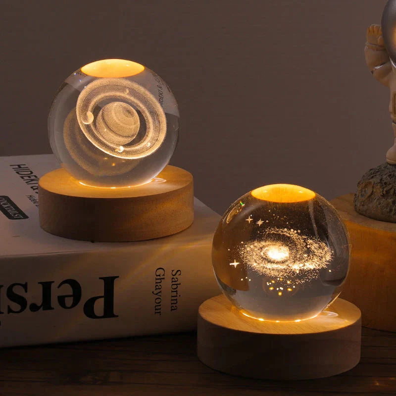 SATURN CRYSTAL LAMP